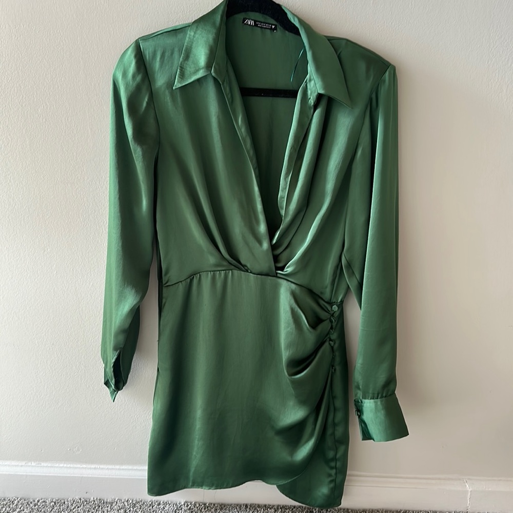 Zara Green Mini Dress